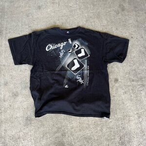 Majestic Black Chicago Graphic Tee